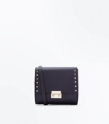 Sac Look Noir Les CôtésNew Clouté À Bandoulière Sur doeBWrCx