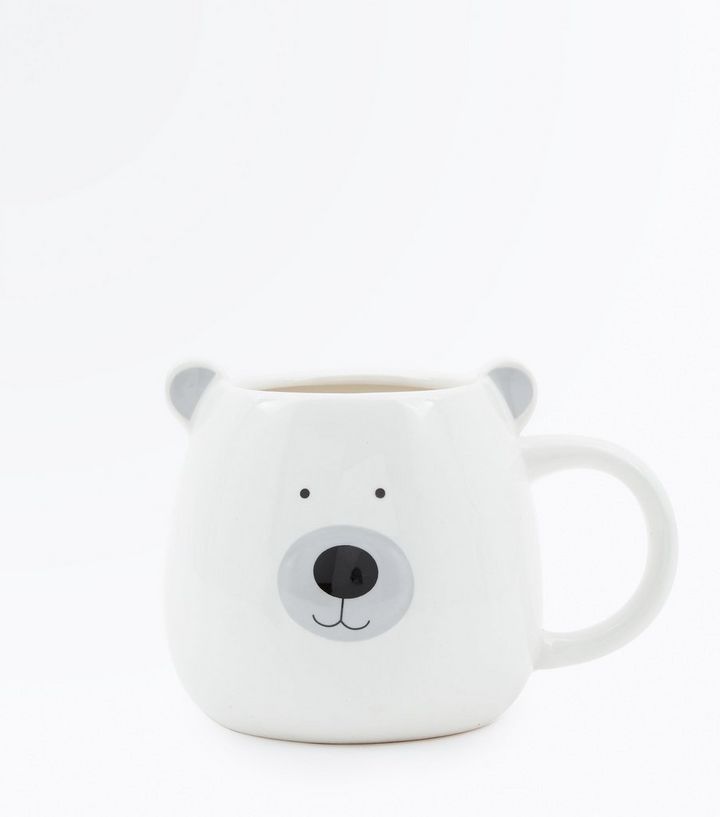white polar bear mug