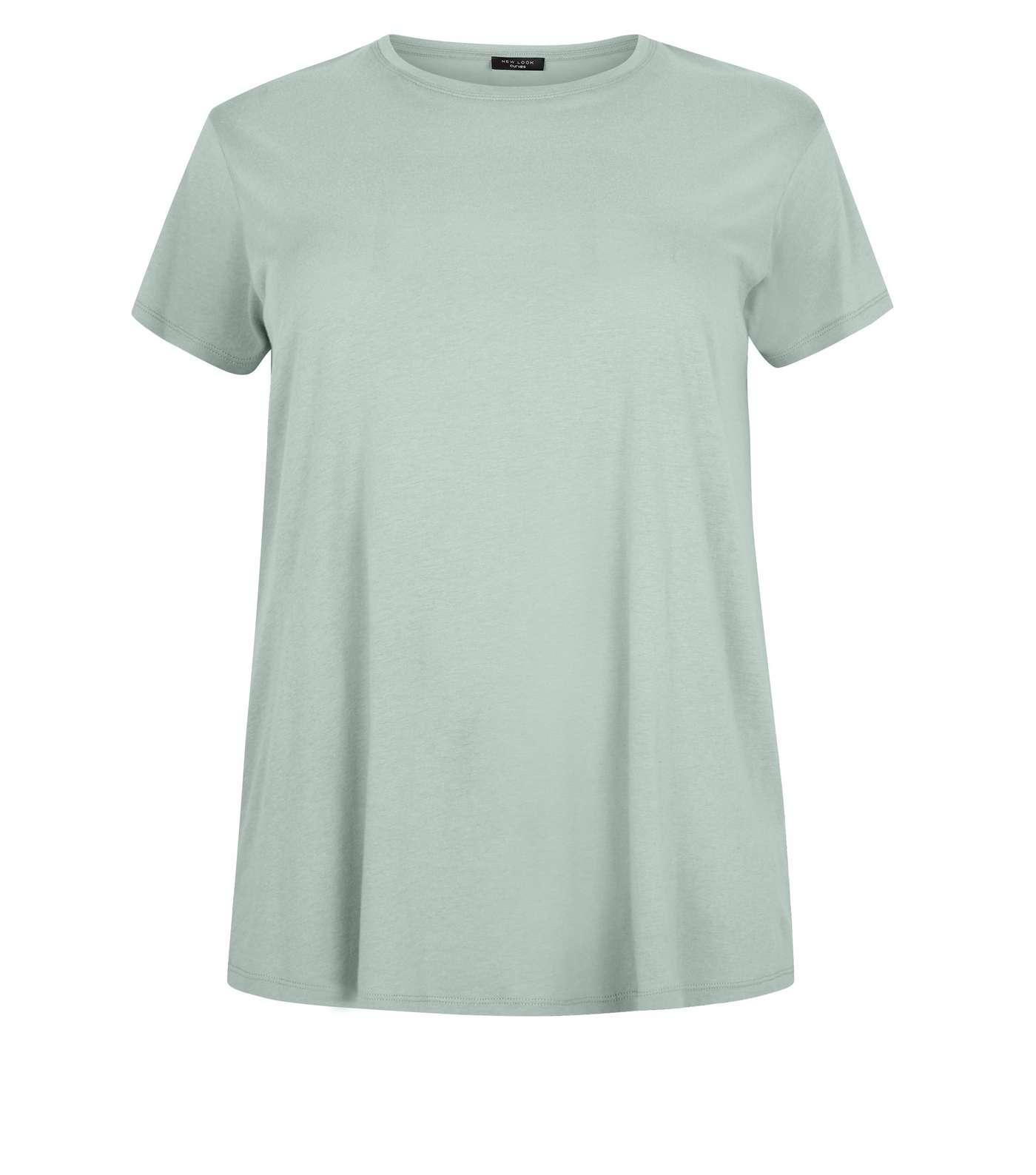 Curves Green Short Sleeve Oversized T-Shirt Image 4