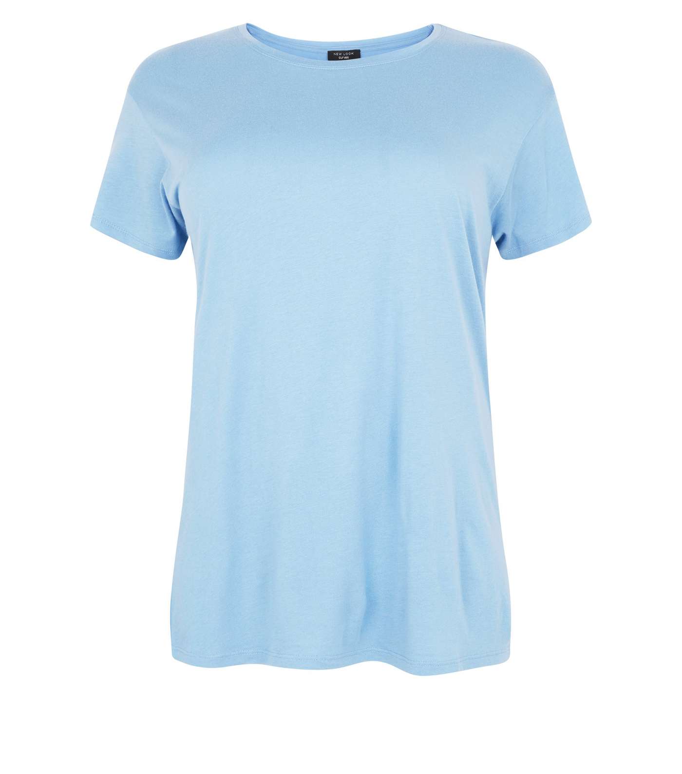 Curves Blue Short Sleeve Oversized T-Shirt Image 4