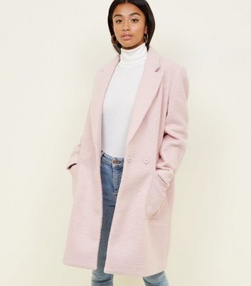 pink coat new look