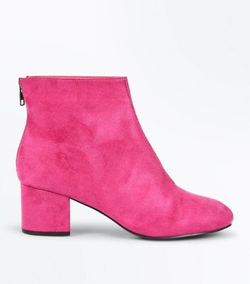 hot pink leather boots