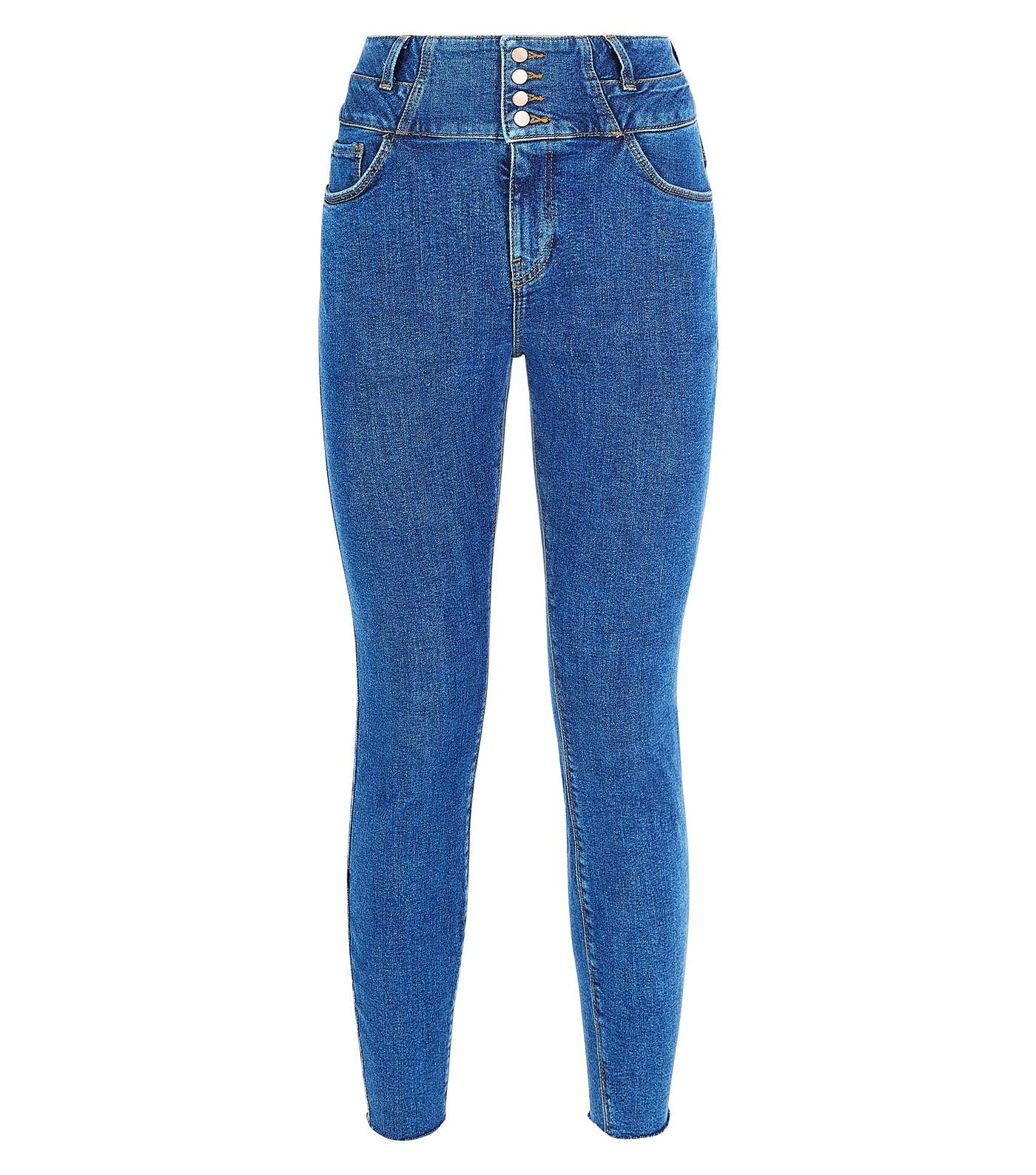 Blue Rinse Wash High Waist Skinny Yazmin Jeans Image 4
