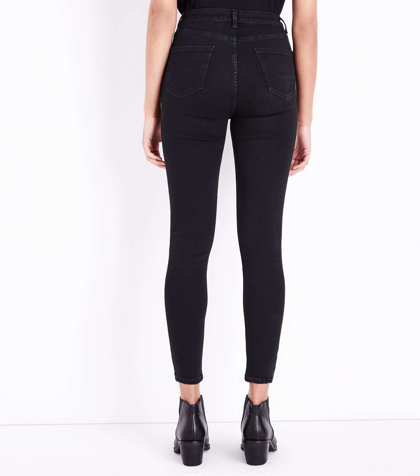Black High Rise Super Skinny Dahlia Jeans Image 3