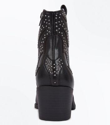 studded western ankle boots
