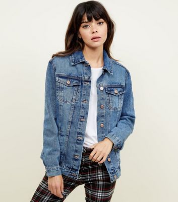 New look oversized denim jacket hotsell