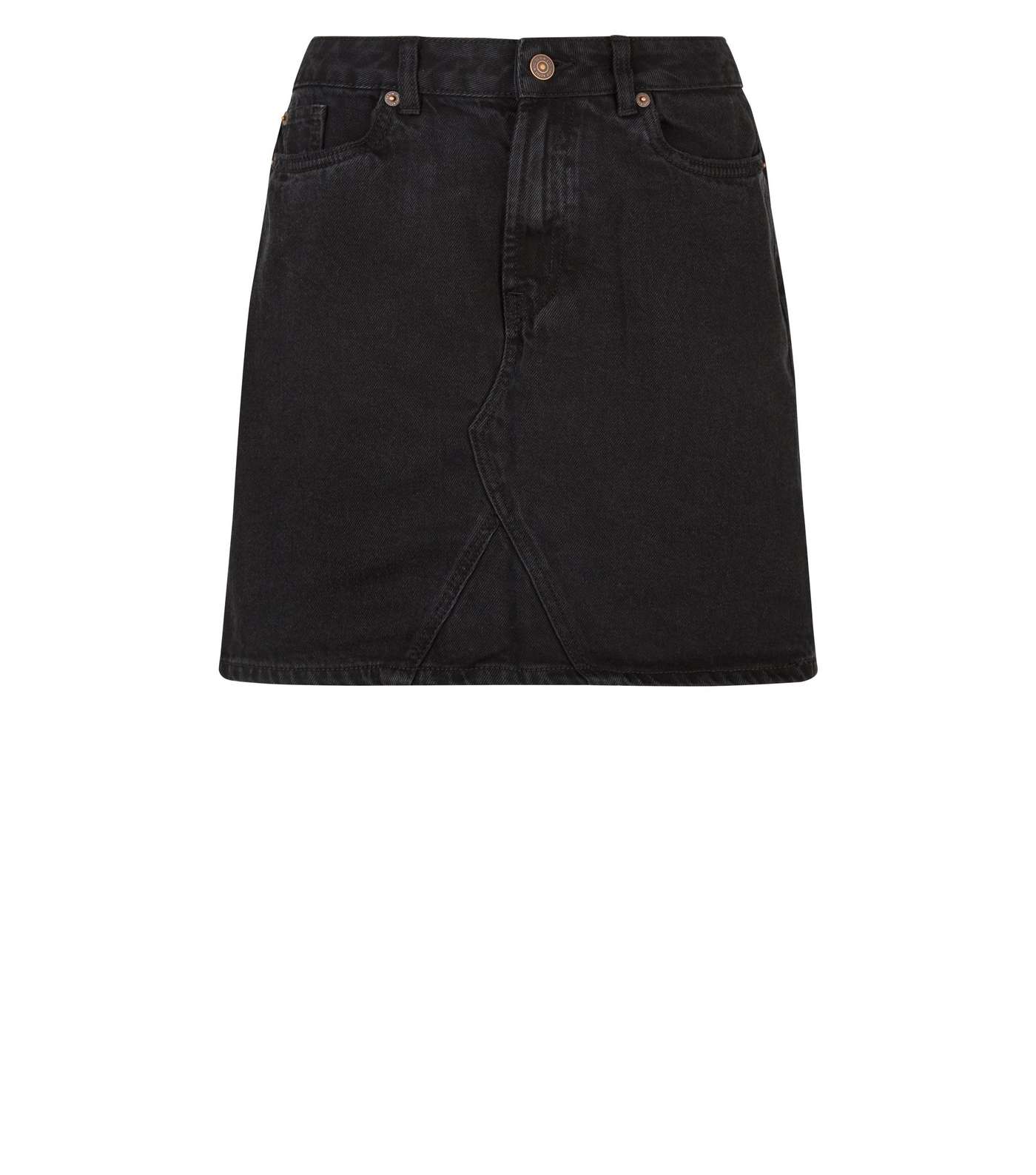Black Denim Mini Skirt Image 4