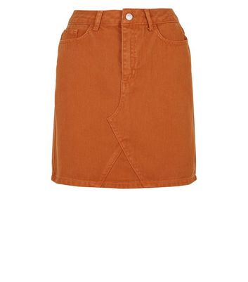 Rust Denim Mini Skirt | New Look