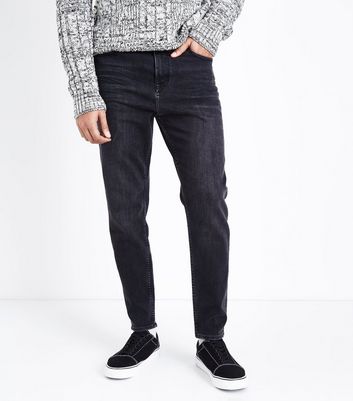tapered jeans mens black