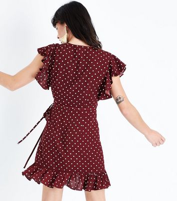 new look red polka dot dress