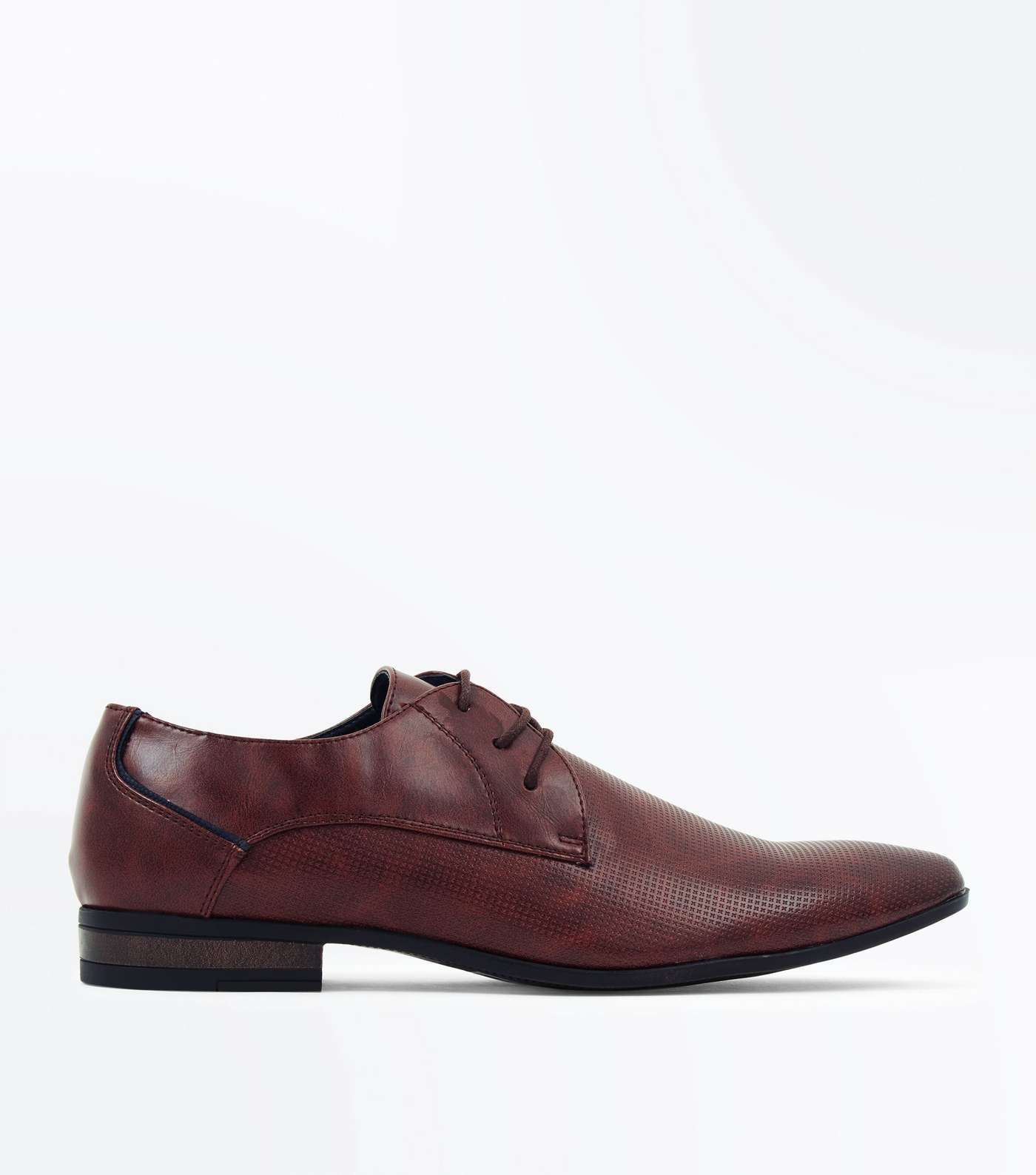 Dark Brown Perforated Lace Up Formal Shoes
