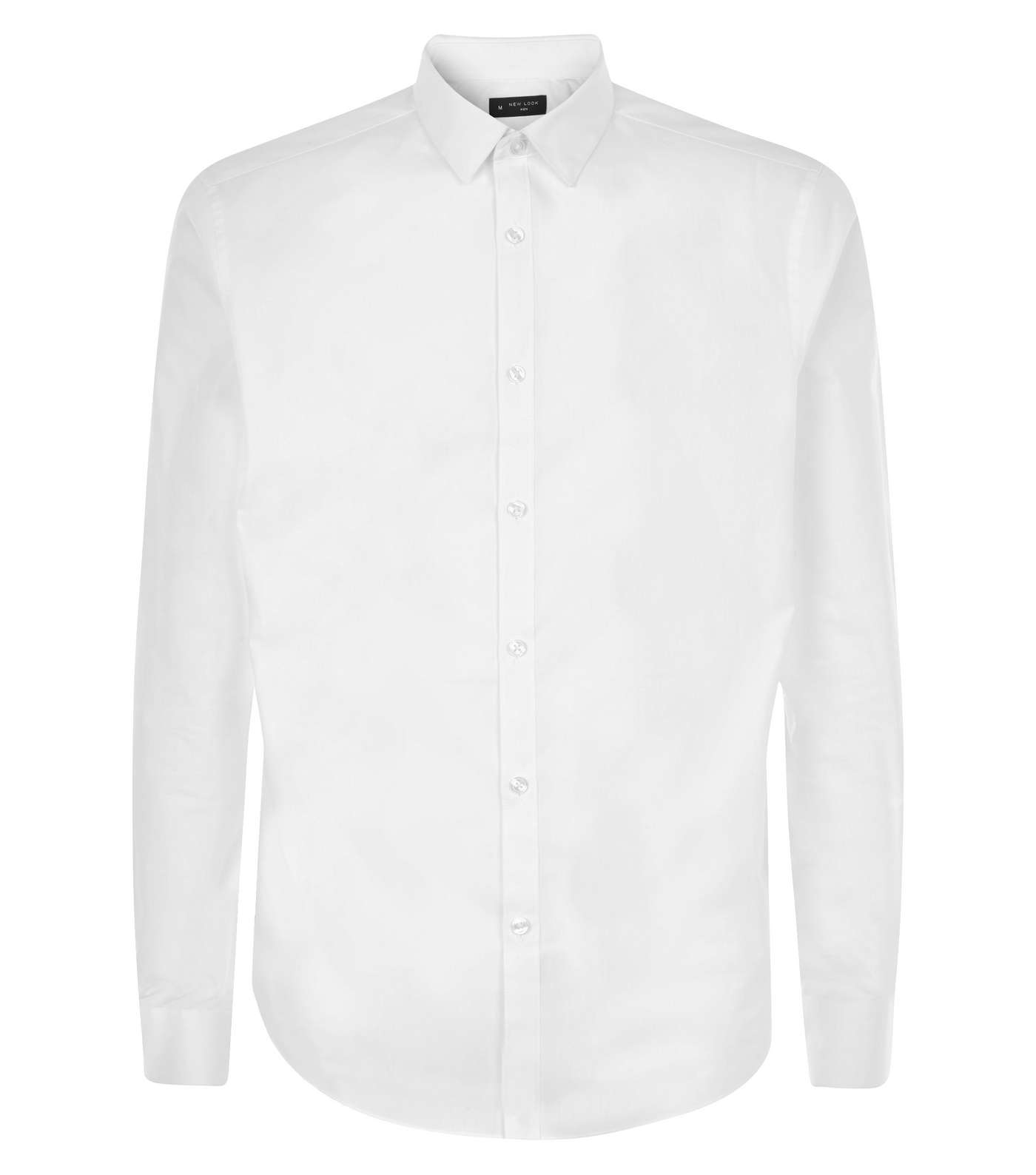 White Poplin Long Sleeve Shirt Image 4