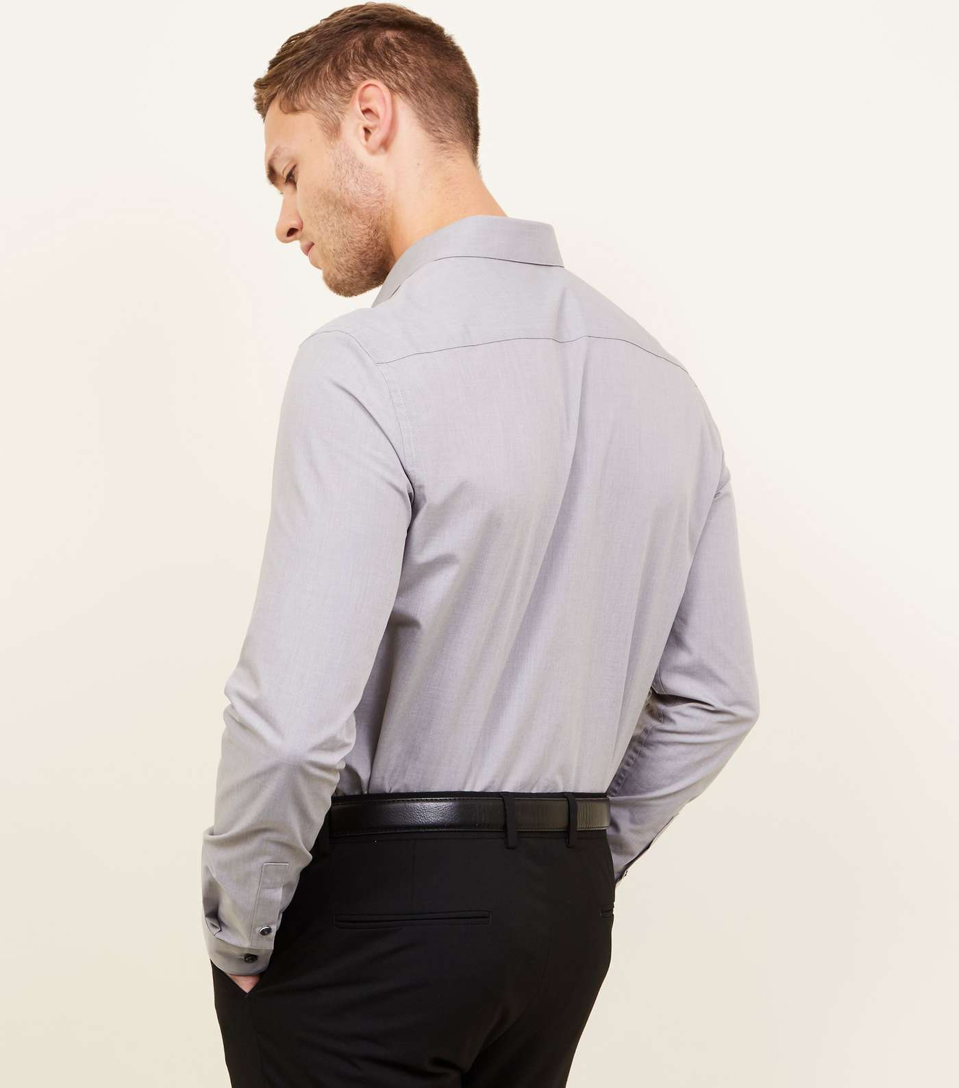 Pale Grey Long Sleeve Shirt Image 3