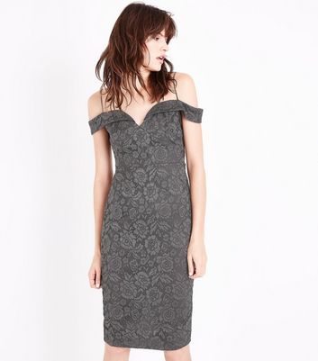 Ax paris 2024 grey lace dress