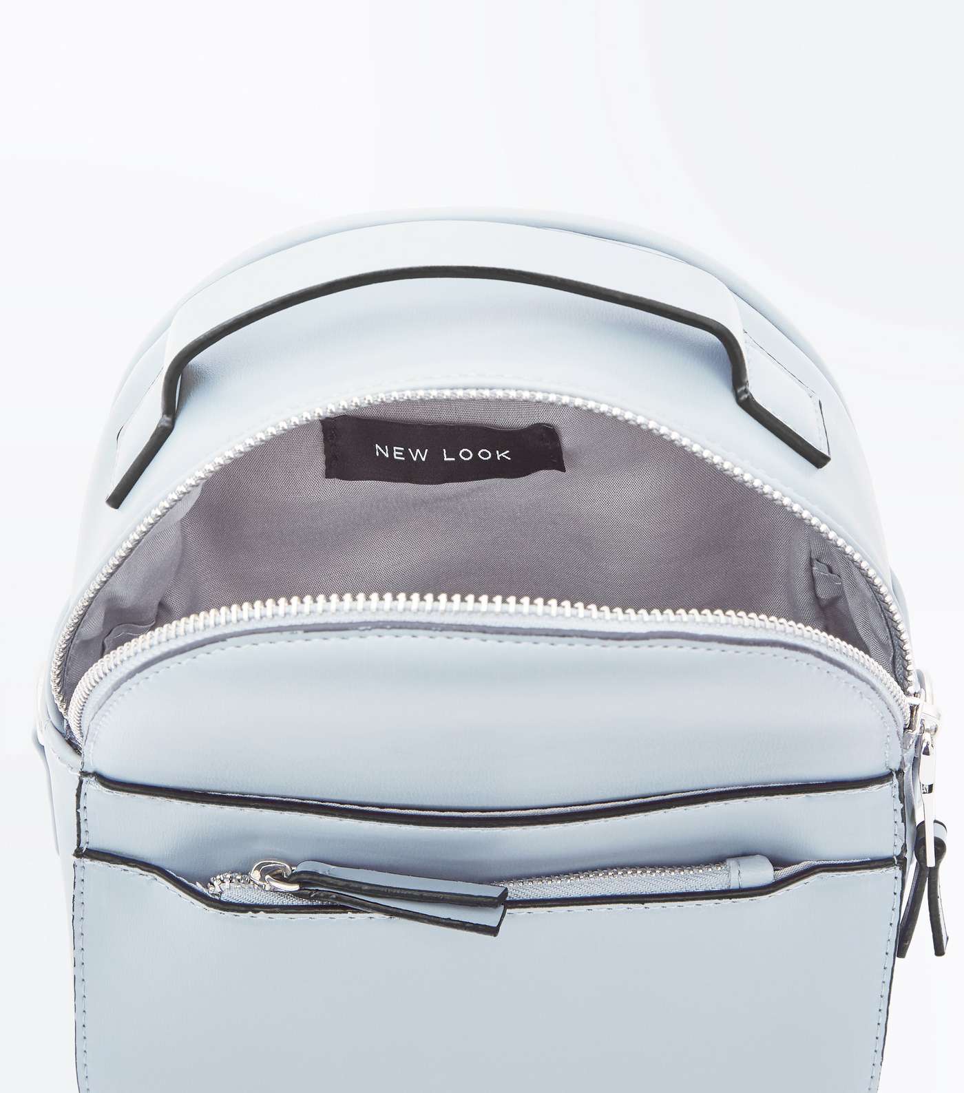Pale Blue Convertible Strap Micro Backpack Image 5