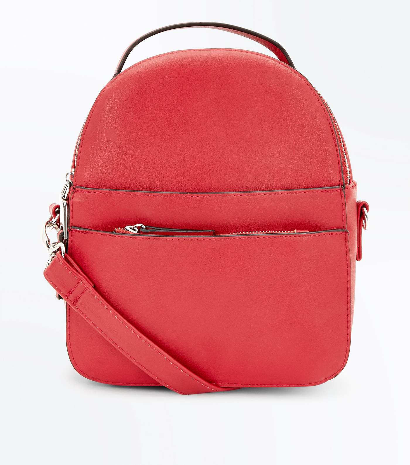 Red Convertible Strap Micro Backpack