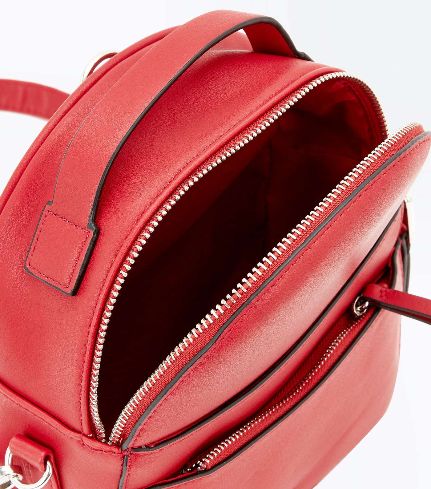 Red Convertible Strap Micro Backpack Image 3