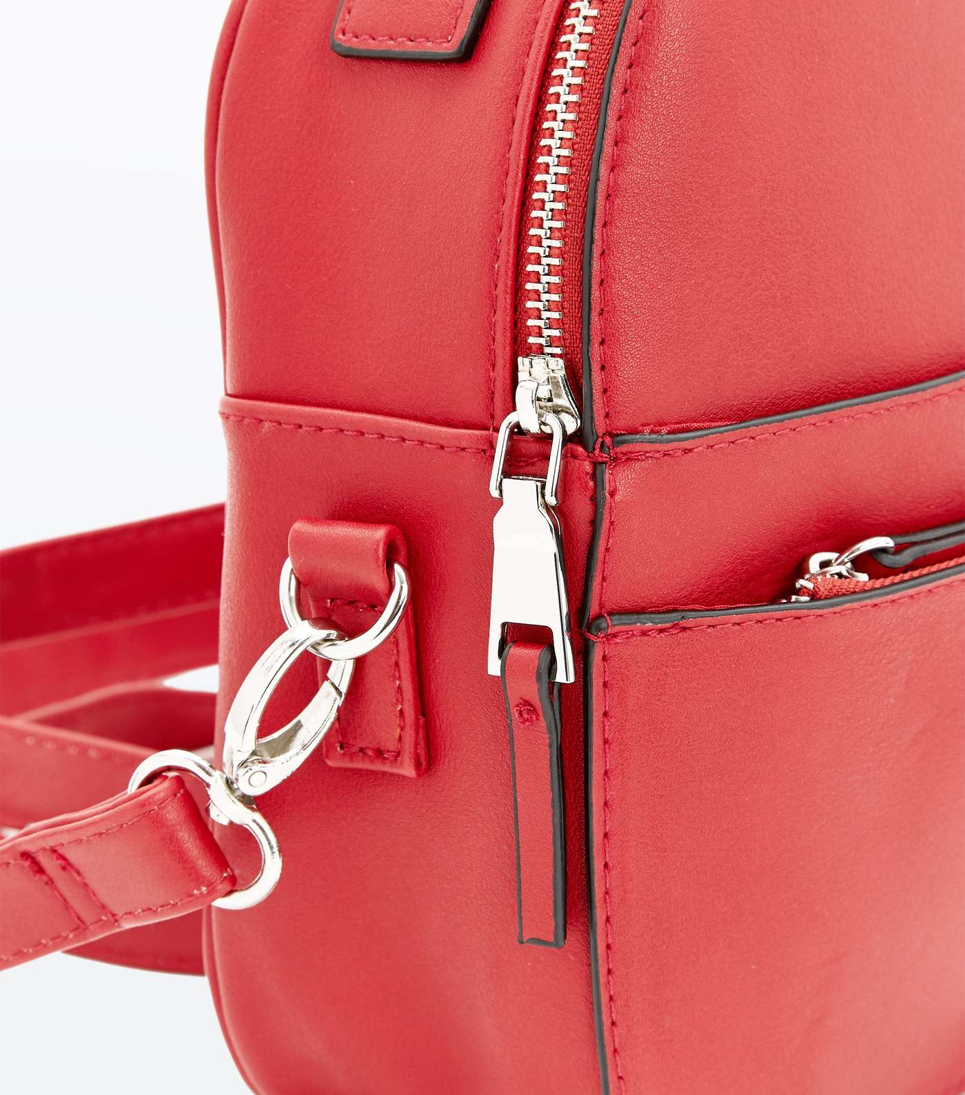 Red Convertible Strap Micro Backpack Image 5