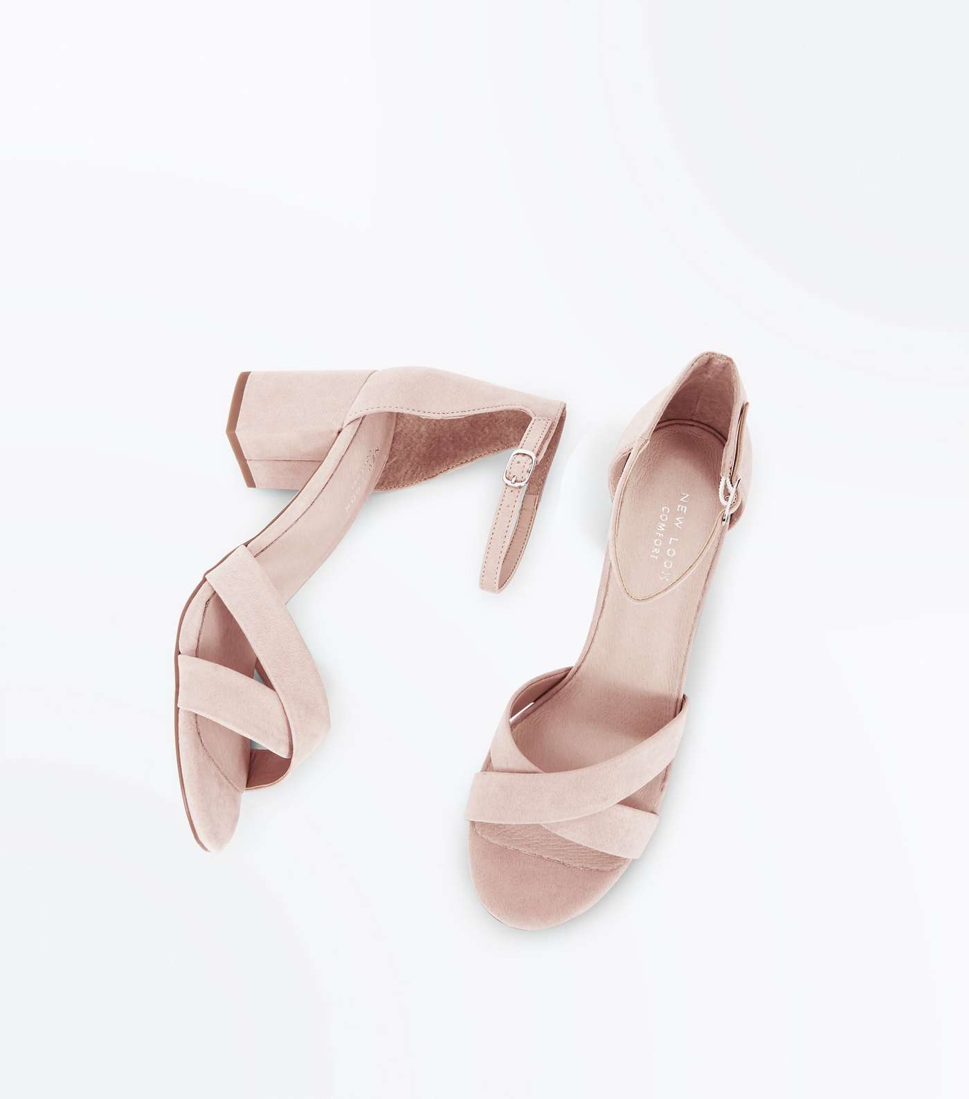 Nude Comfort Flex Suedette Cross Strap Sandals Image 3