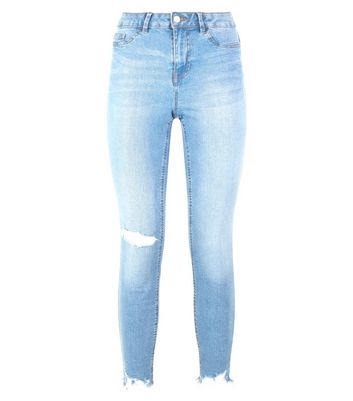 blue ripped jeans new look