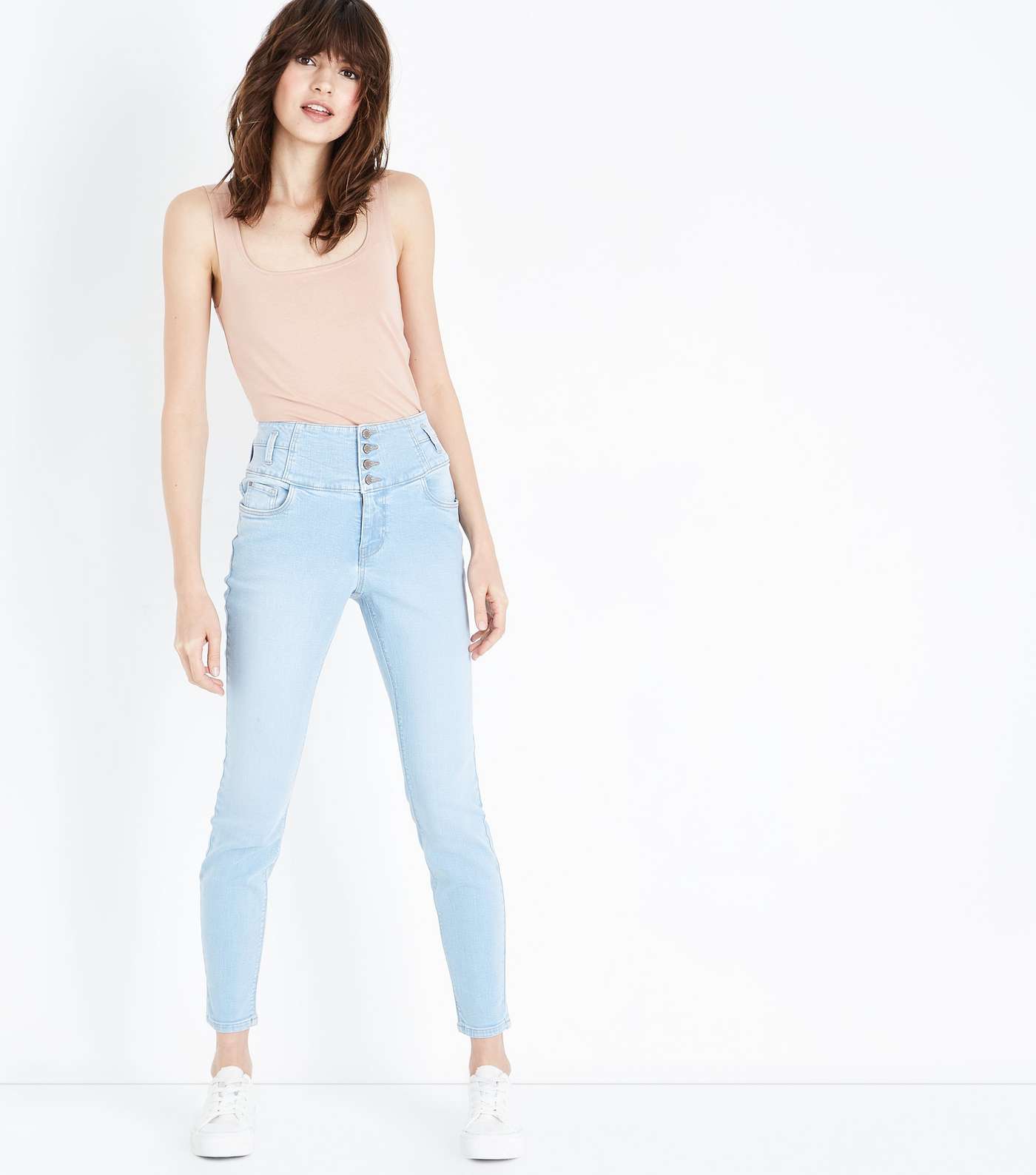 Pale Blue High Waist Skinny Yazmin Jeans