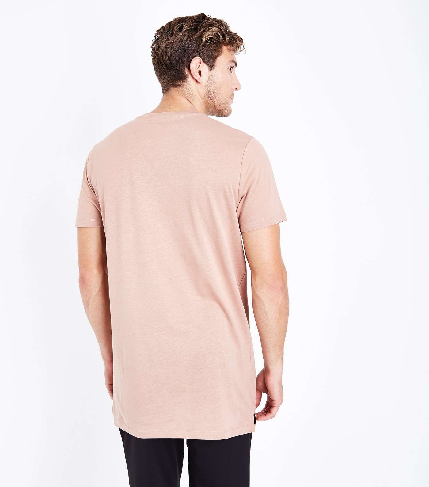 Pink Longline T-Shirt Image 3