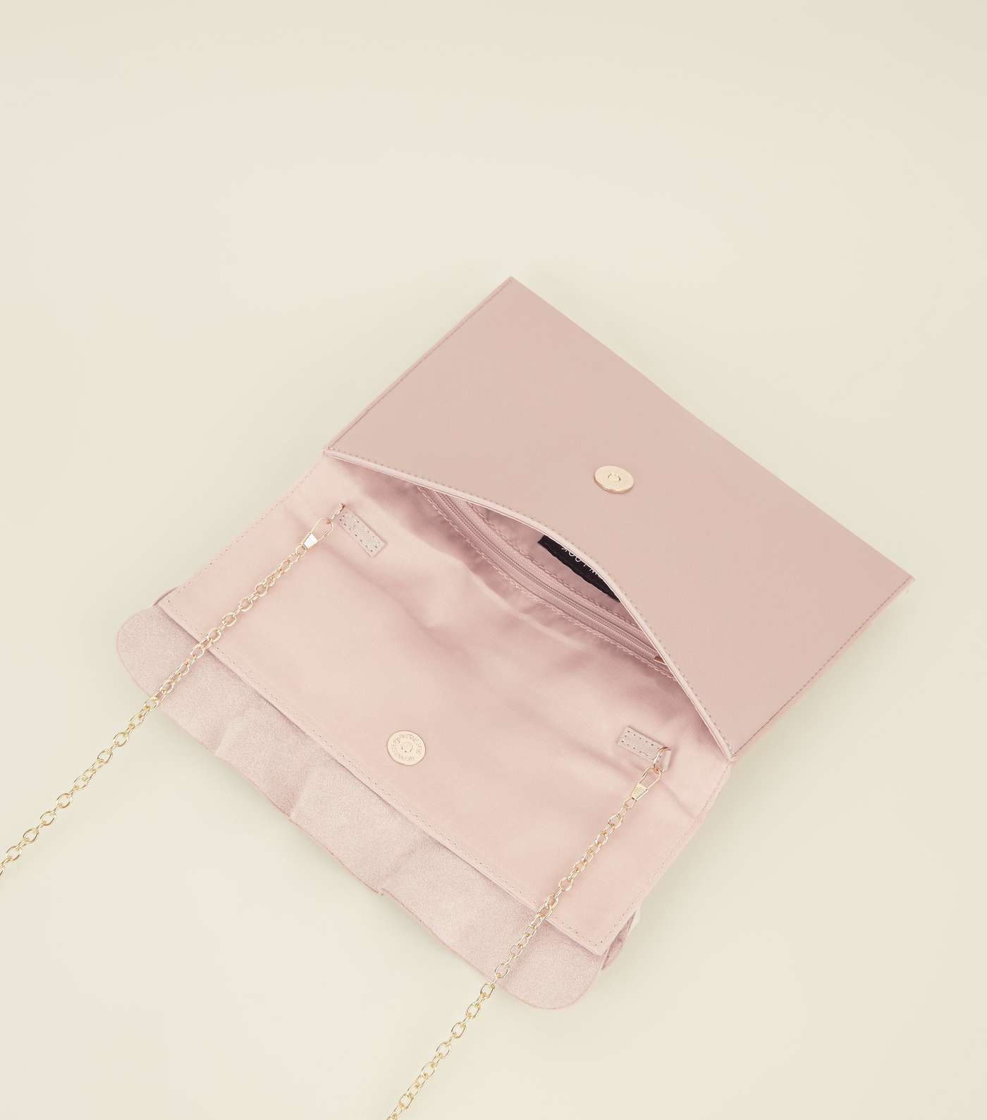 Nude Frill Front Flat Clutch Bag Image 5
