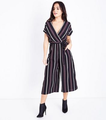 petite black culotte jumpsuit