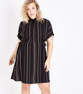 new look striped shirt dress