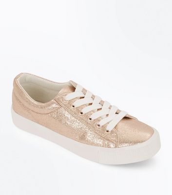 girls rose gold trainers