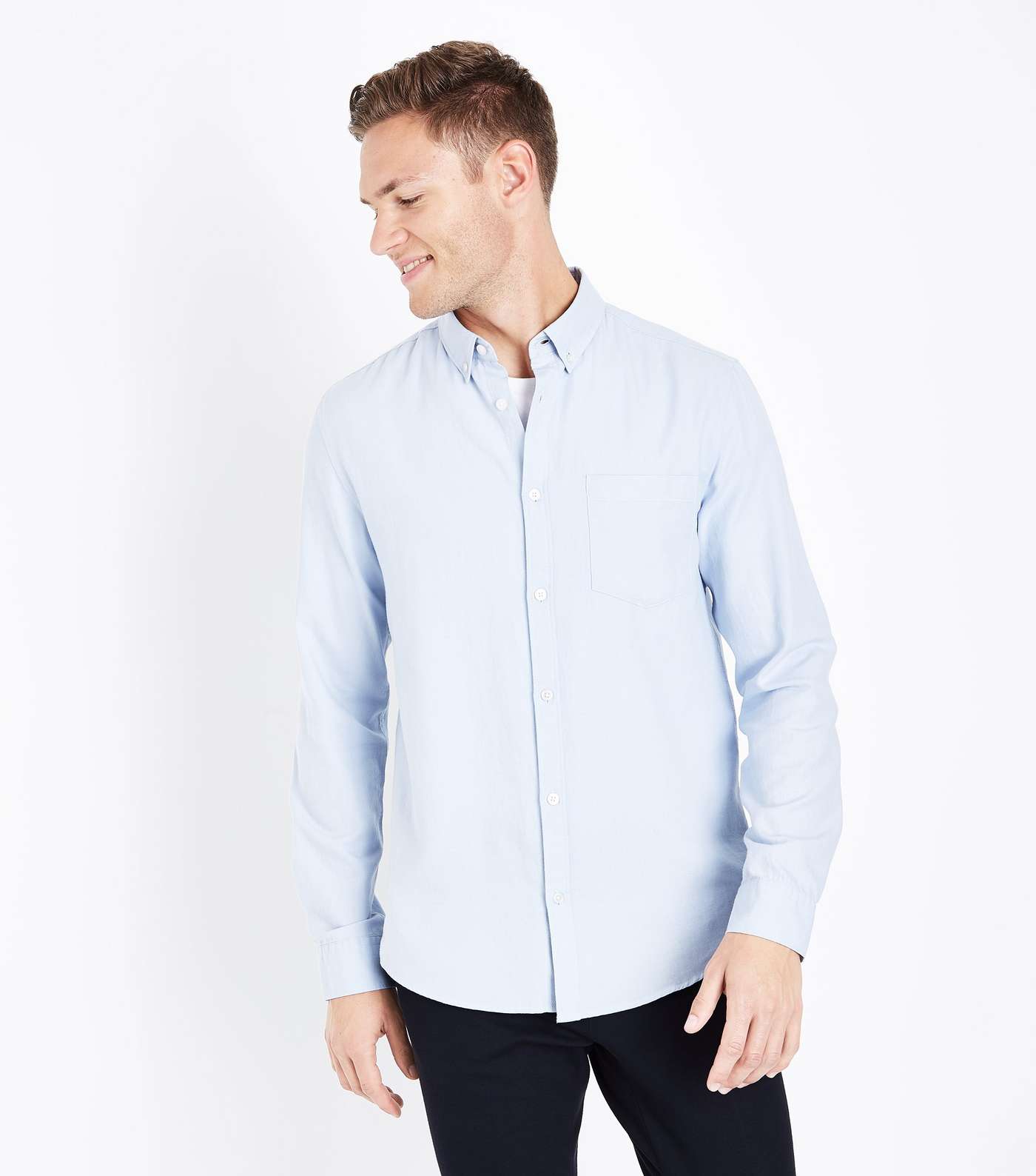 Pale Blue Long Sleeve Oxford Shirt