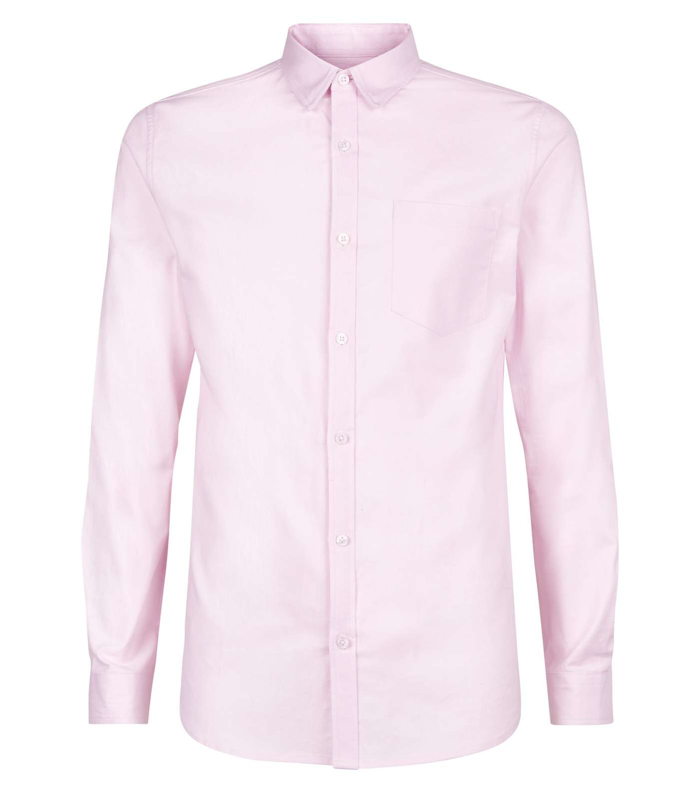 Pink Muscle Fit Stretch Oxford Shirt Image 4