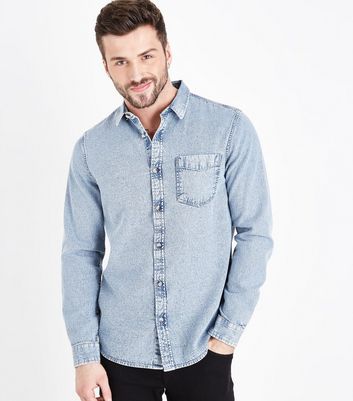 new look mens denim shirt