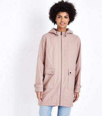 Pale Pink Longline Anorak New Look