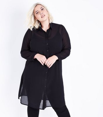 longline chiffon shirt