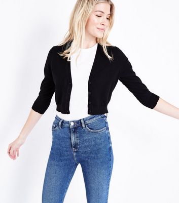 Three quarter sleeve deals cropped cardigans