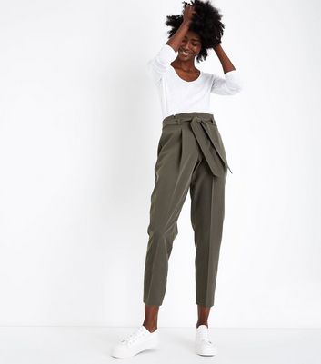 Khaki Paperbag Trousers | New Look