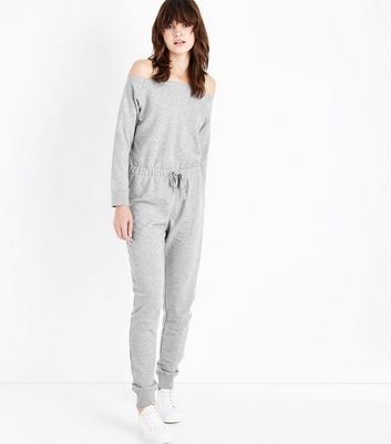 grey jersey jumpsuit