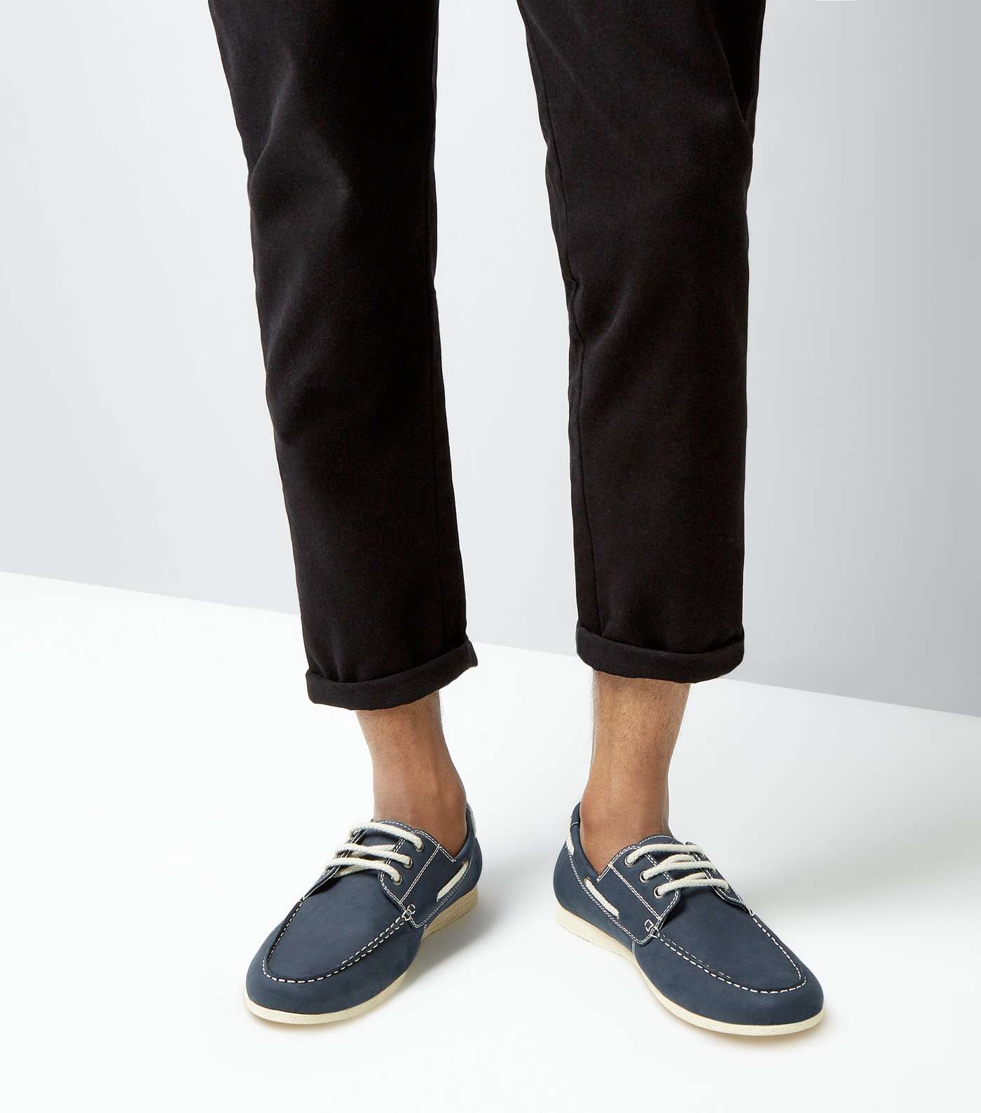 Navy Boat Shoes Image 3