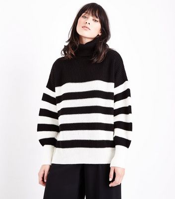 black chunky roll neck