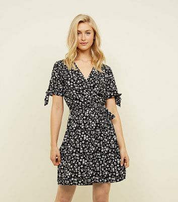 new look floral wrap dress