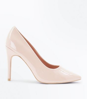 wide fit patent court shoes