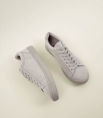 new look grey trainers