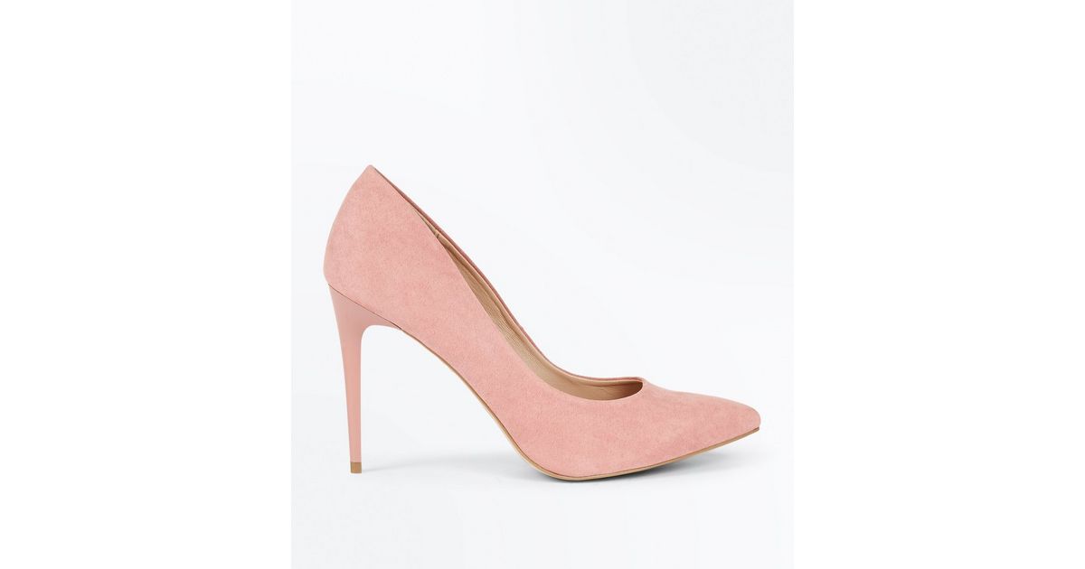 Pink Suedette Stiletto Heel Pointed Courts | New Look