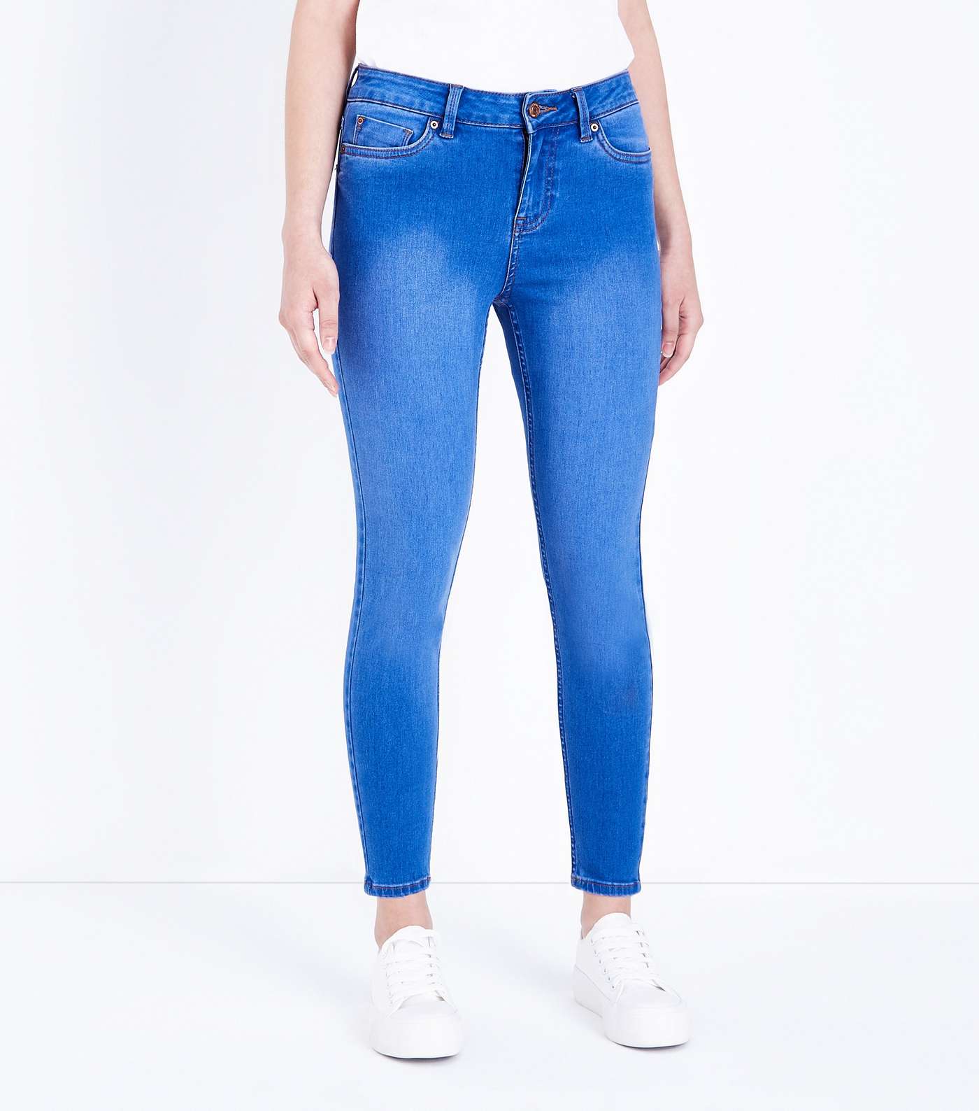 Petite Bright Blue 26in Super Soft Super Skinny Jeans Image 2