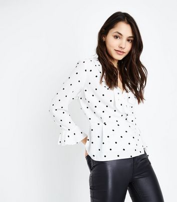 polka dot top new look