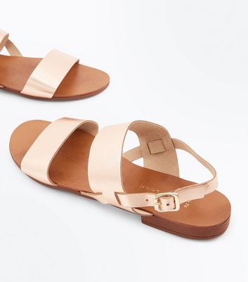 new look wide fit rose gold sandals
