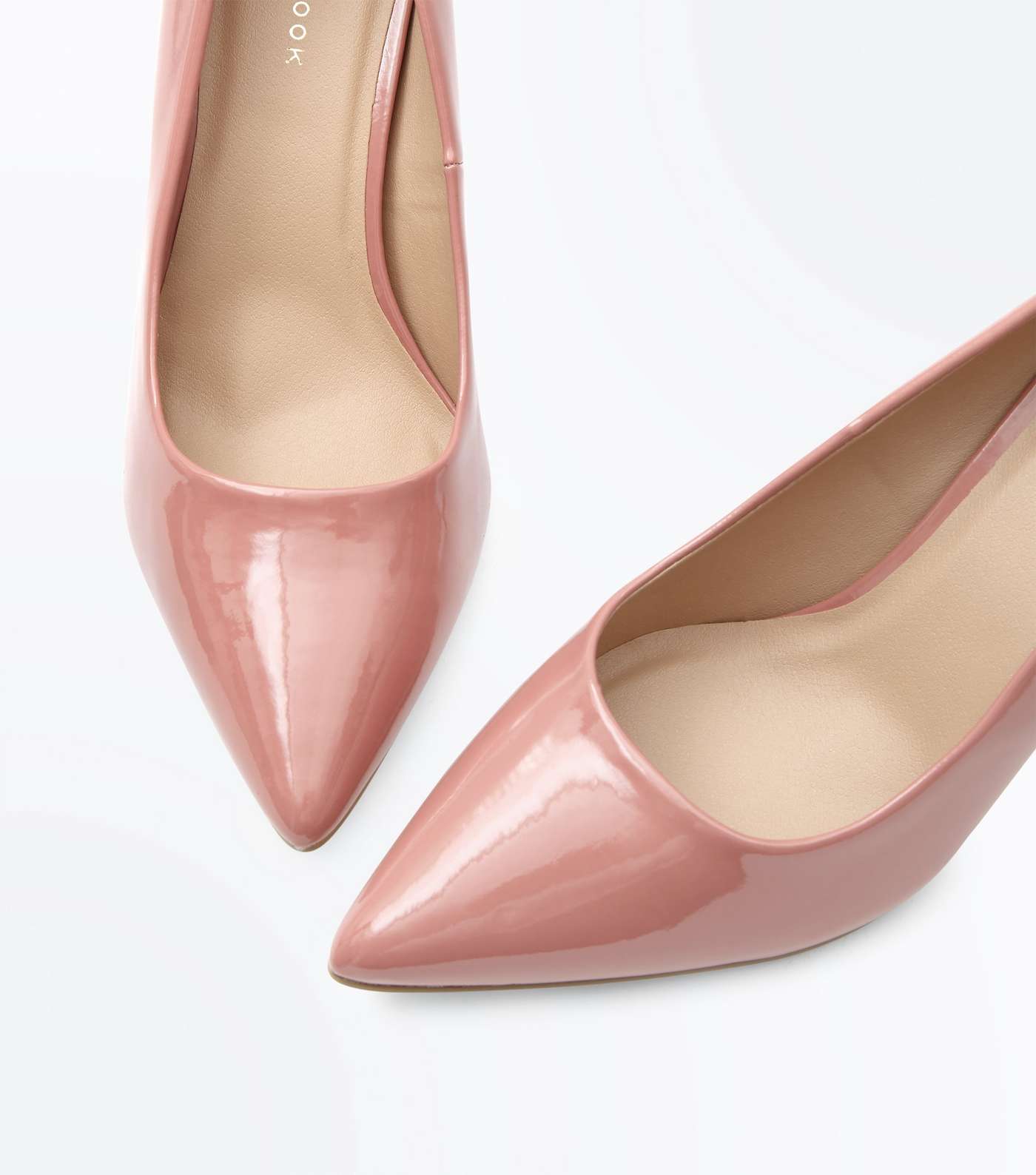 Pink Patent Pointed Court Shoes Image 4