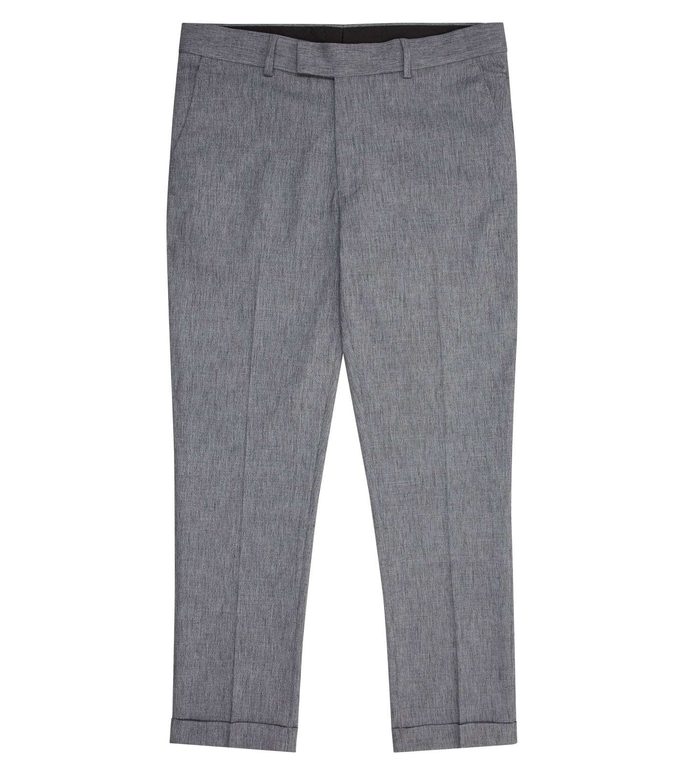 Grey Marl Skinny Cropped Trousers Image 4
