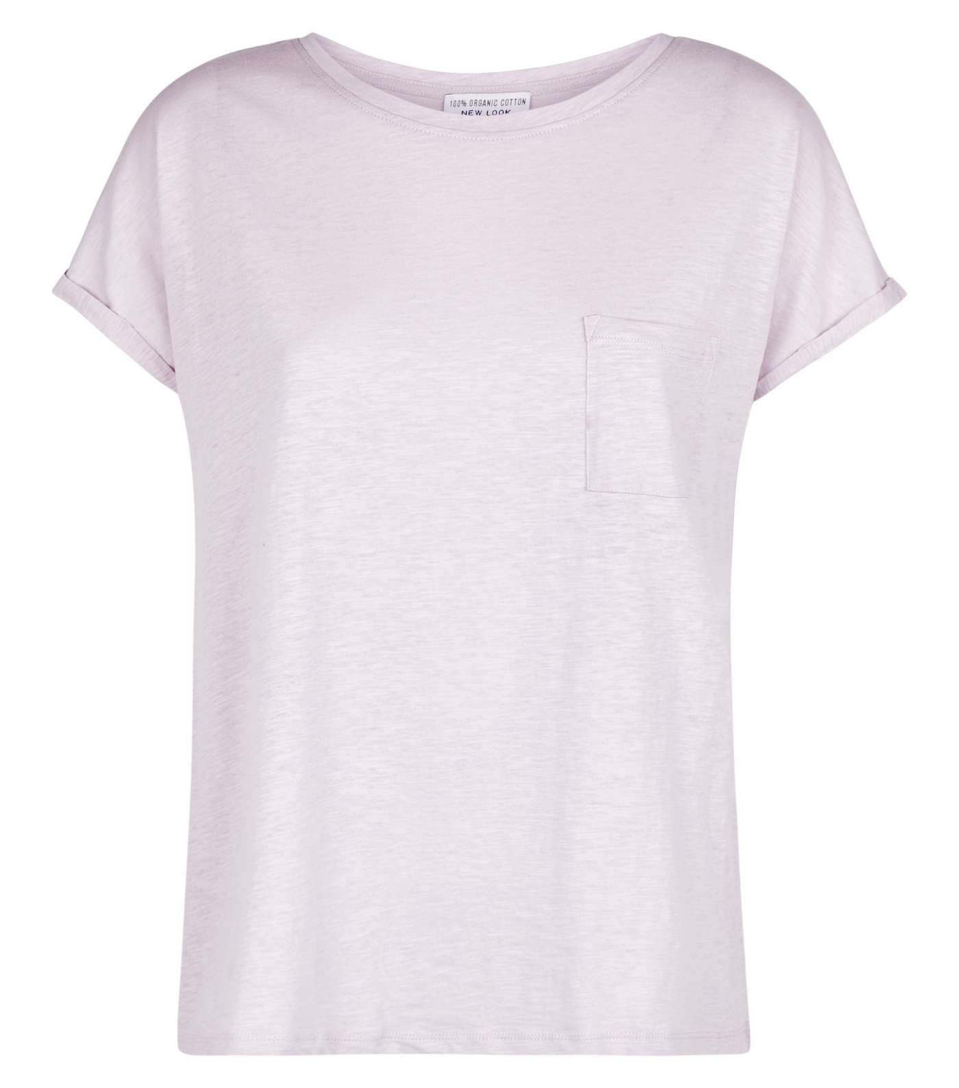 Pink Organic Cotton Pocket Front T-Shirt Image 4